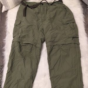 REI Green Belted Breakaway Cargo Hiking Pants